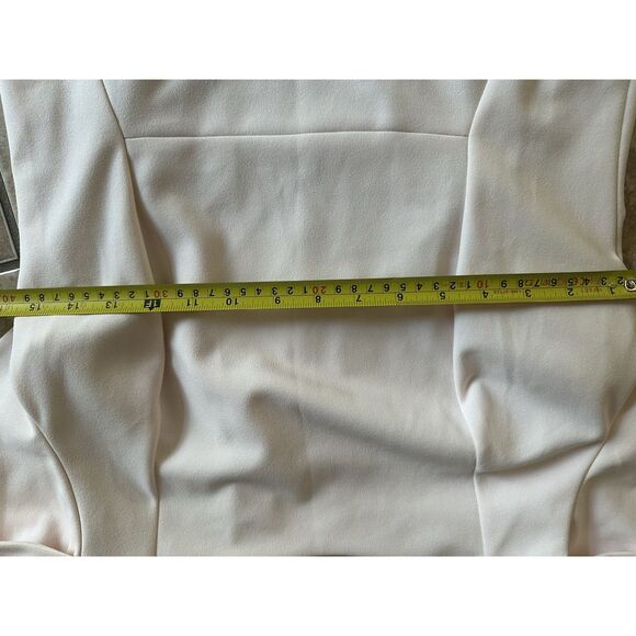 Calvin Klein 8 Blush Pink Career Dress Exposed Zipper Pleated Sleeves - Picture 3 of 6